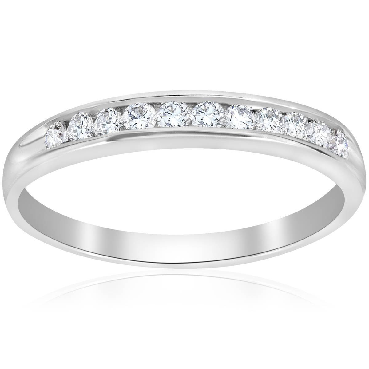 1/4ct Diamond Wedding Ring 14K White Gold (G-H, I2-I3)