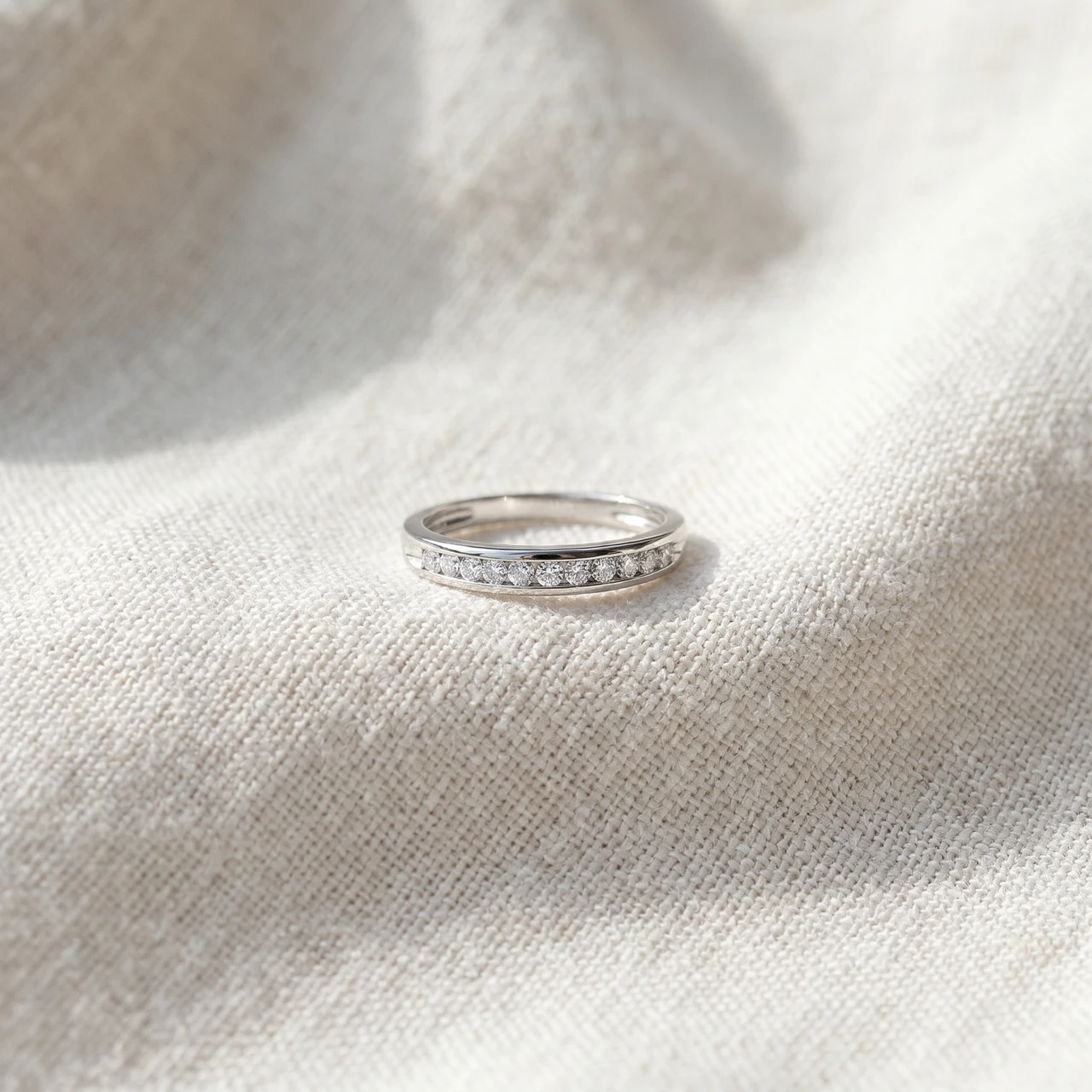 1/4ct Diamond Wedding Ring 14K White Gold (G-H, I2-I3)