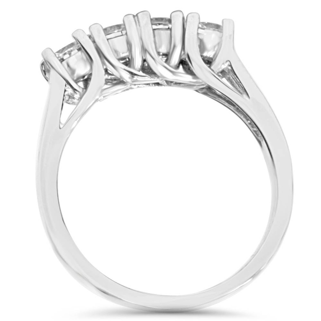 3 ct Diamond Engagement Wedding Ring Set 3-Stone Matching Band 14k White Gold (G-H, I1) 3 ct Diamond Engagement Wedding Ring Set 3-Stone Matching Band 14k White Gold (G-H, I1)