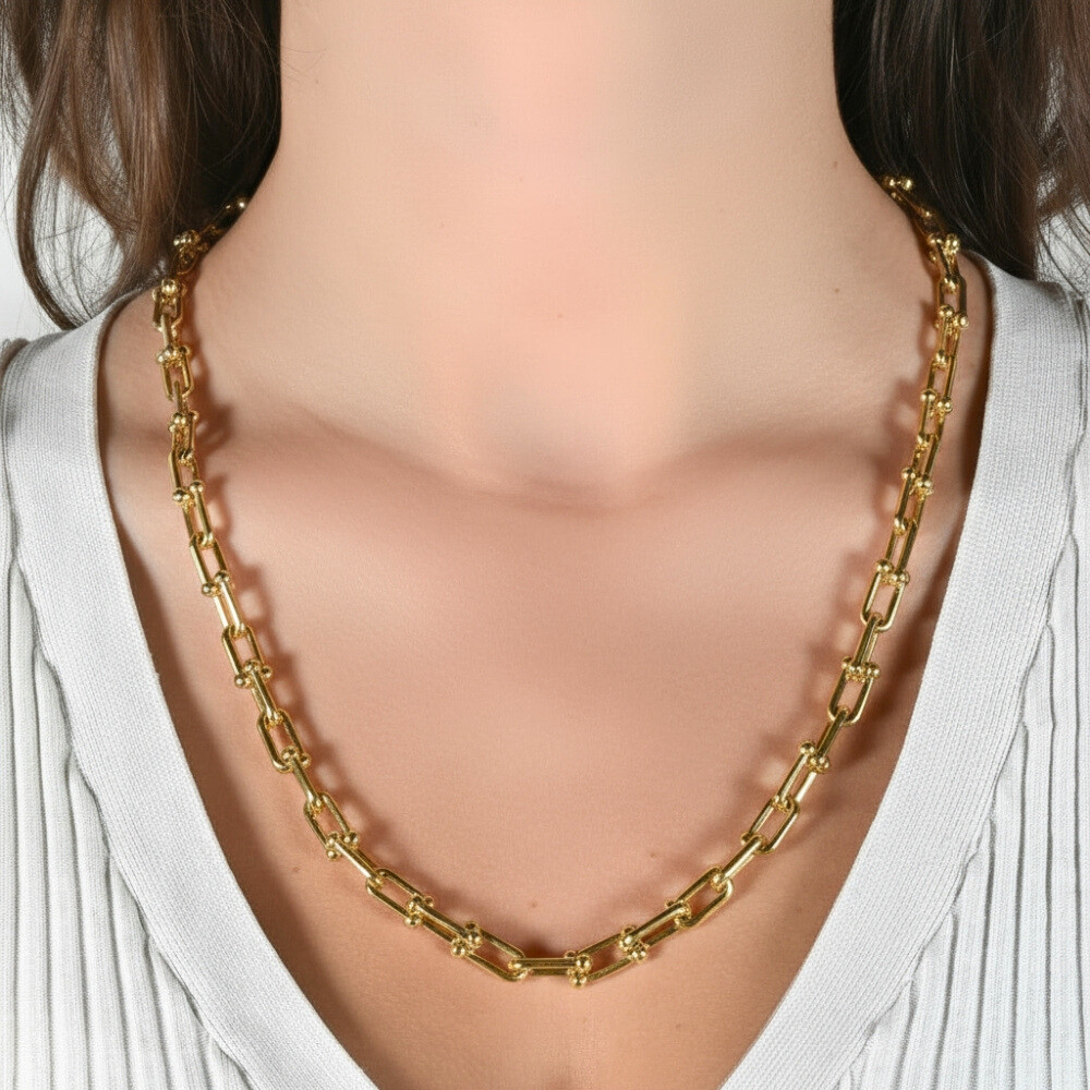 14k Yellow Gold Women's 24" Chain Necklace 26 Grams 7.5mm Thick