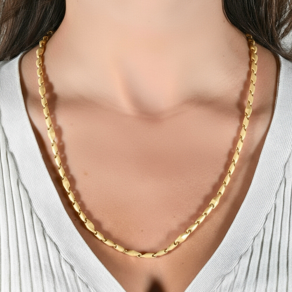 14k Yellow Gold Women's 24" Chain Necklace 17 Grams 4mm Thick