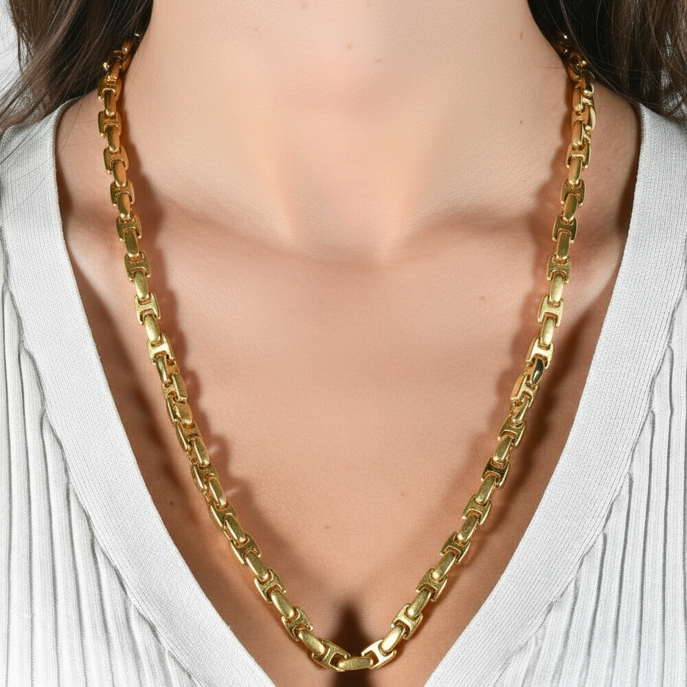 14k Yellow Gold Women's 24" Chain Necklace 42 Grams 7mm Thick