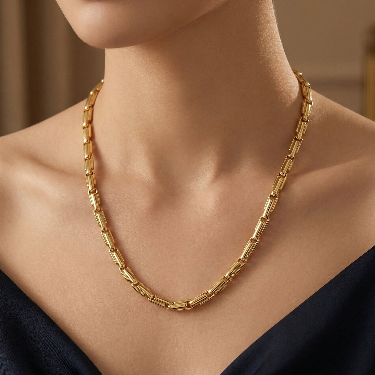 14k Yellow Gold Women's 24" Chain Necklace 15 Grams 4.5mm Thick