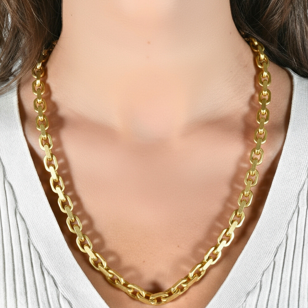 14k Yellow Gold Women's 24" Chain Necklace 42 Grams 8.5mm Thick