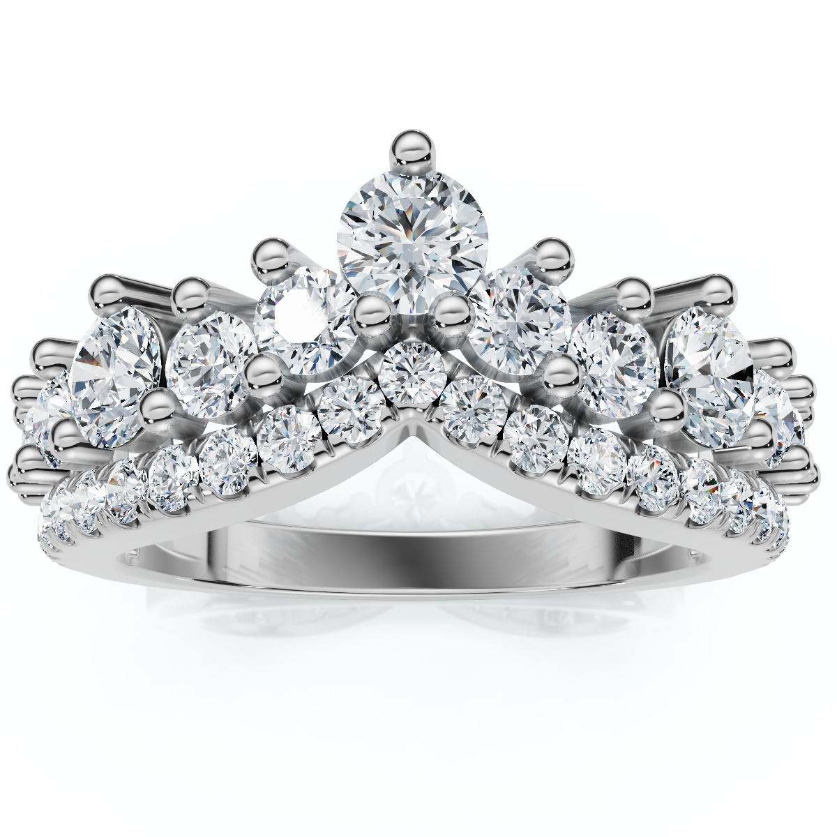 1Ct TW Diamond Wedding Contour Curved Ring Women's Anniversary Lab Grown Band (G-H, VS2-SI1)