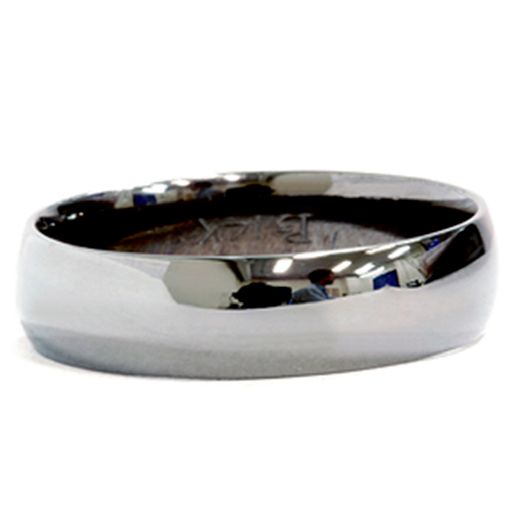 Black Plated Wedding Band 14K Gold