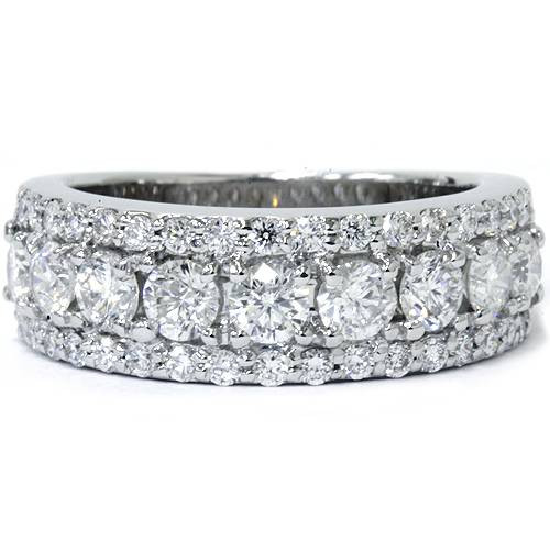 1 3/4ct Diamond Wedding Ring 14K White Gold Lab Grown (G-H, VS)