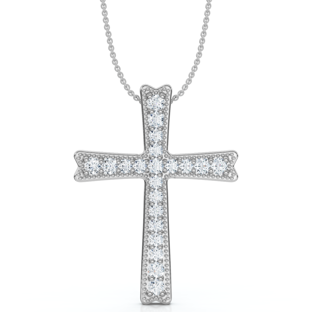 0.20 CTW Round Lab Diamond Cross Pendant Charm 14K Gold Religious Jewelry (F-G, VS)