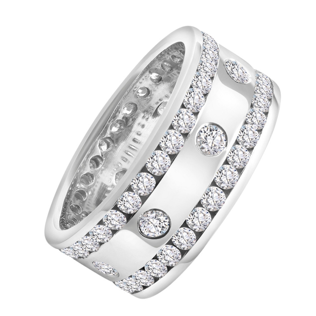 2 3/4Ct Men's Diamond Ring in 14k Gold Lab Grown (F-G, VS2-SI1)