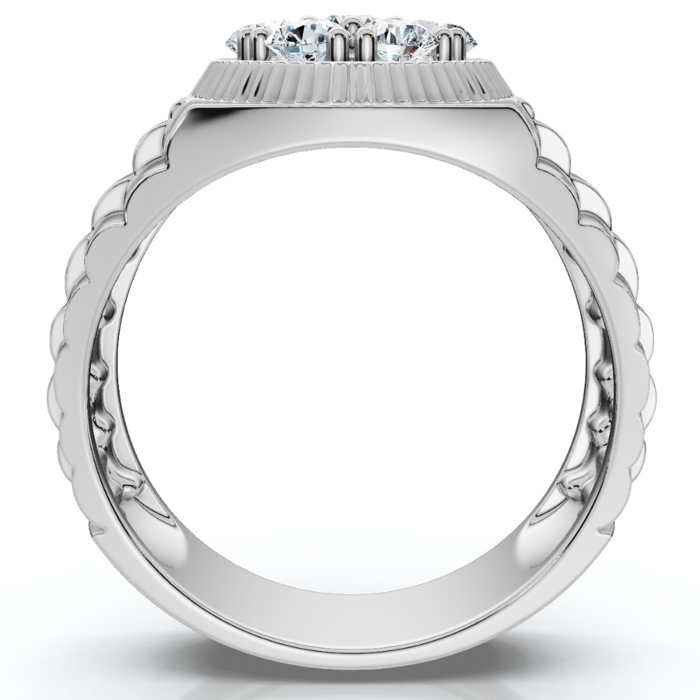 Men's 3/4Ct Diamond Anniversary Wedding Ring 14k Gold Lab Grown (F-G, VS2-SI1)