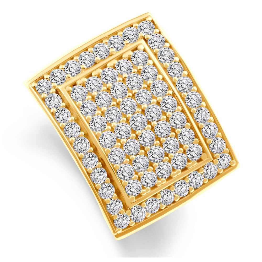 3Ct Men's Diamond Ring in 10k Gold Lab Grown (F-G, VS2-SI1)