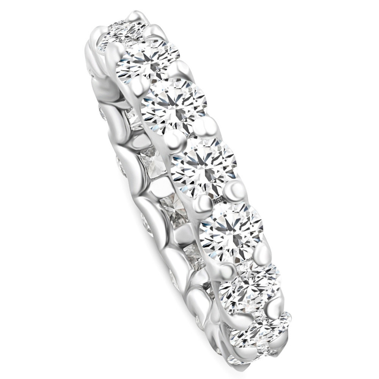 4Ct TW Lab Grown Diamond U Prong Eternity Ring Anniversary Band 14k Gold (F-G, VS2-SI1) 4Ct TW Lab Grown Diamond U Prong Eternity Ring Anniversary Band 14k Gold (F-G, VS2-SI1)