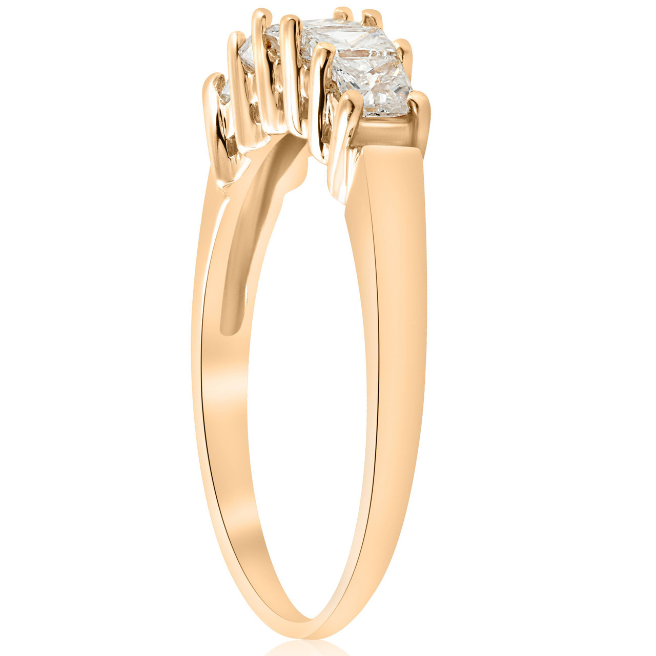 1ct Princess Cut Diamond Anniversary 14K Gold Ring (G-H, I1)