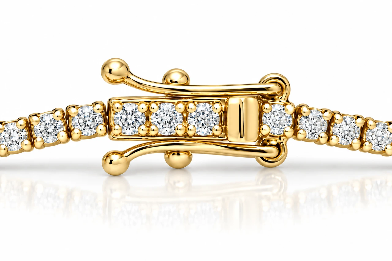 3 Ct Lab Grown Diamond Tennis Bracelet 7" 14k Yellow Gold (G-H, VS)