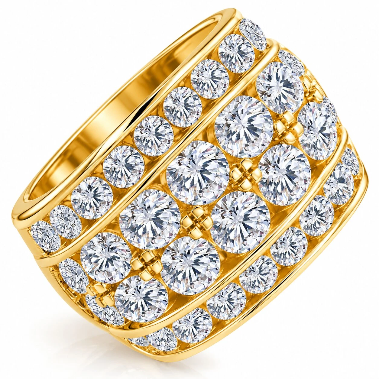 7Ct Men's Diamond Ring in 14k Gold Lab Grown (F-G, VS2-SI1)