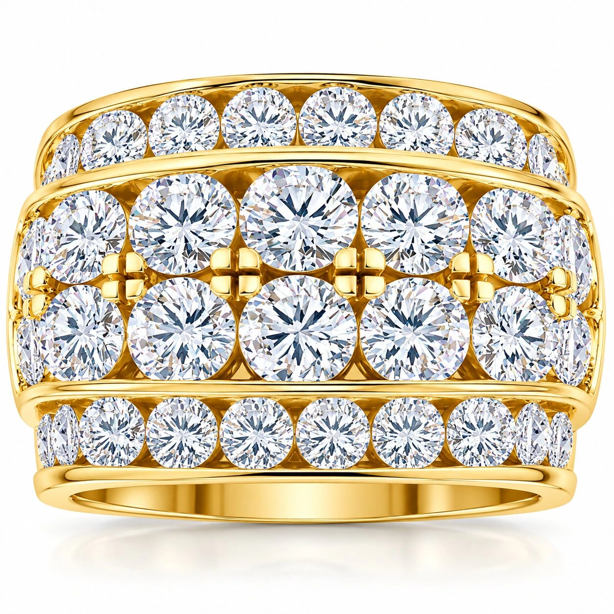 7Ct Men's Diamond Ring in 14k Gold Lab Grown (F-G, VS2-SI1)