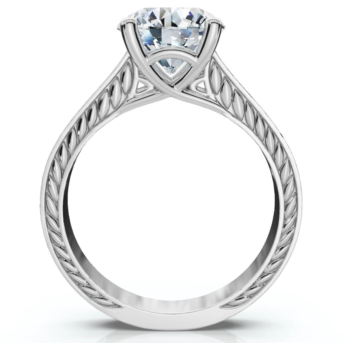 2 1/2ct Solitaire Certified Diamond Engagement Vintage Ring 14k Gold Lab Grown (G-H, VS2-SI1)