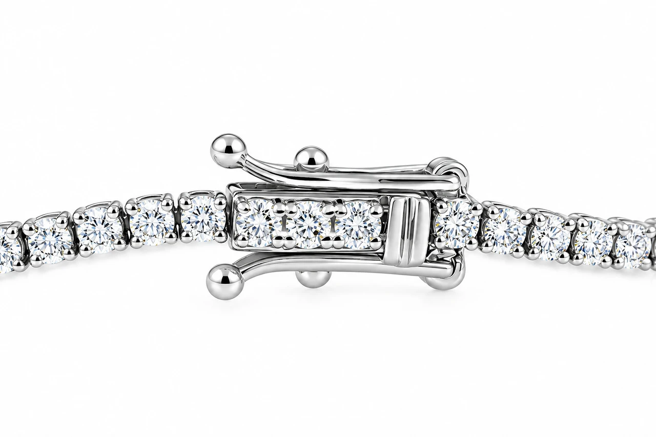 3ct Round Diamond Tennis Bracelet 14K White Gold Women's 7" (G-H, I1)