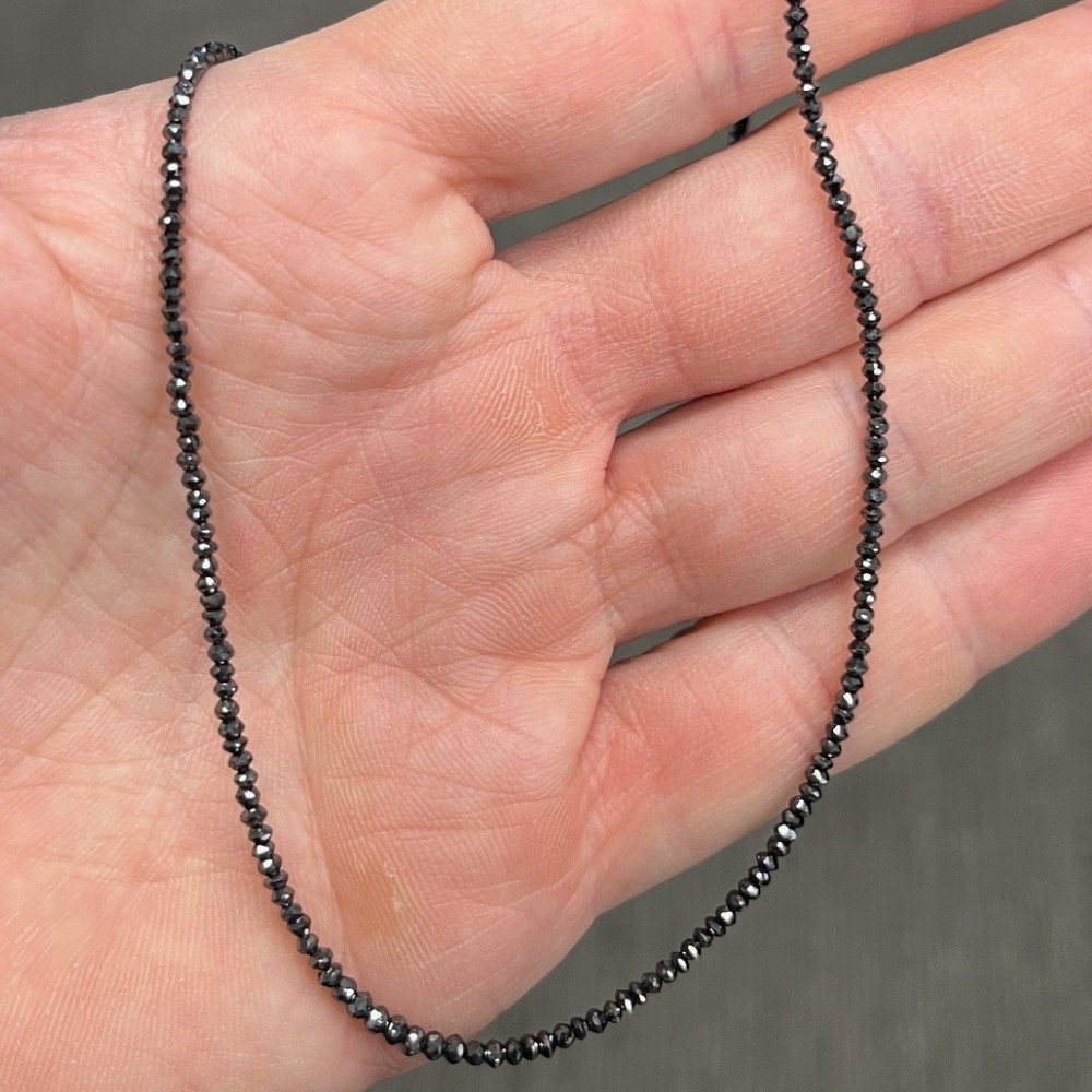 15Ct TW Black Diamond Necklace 16