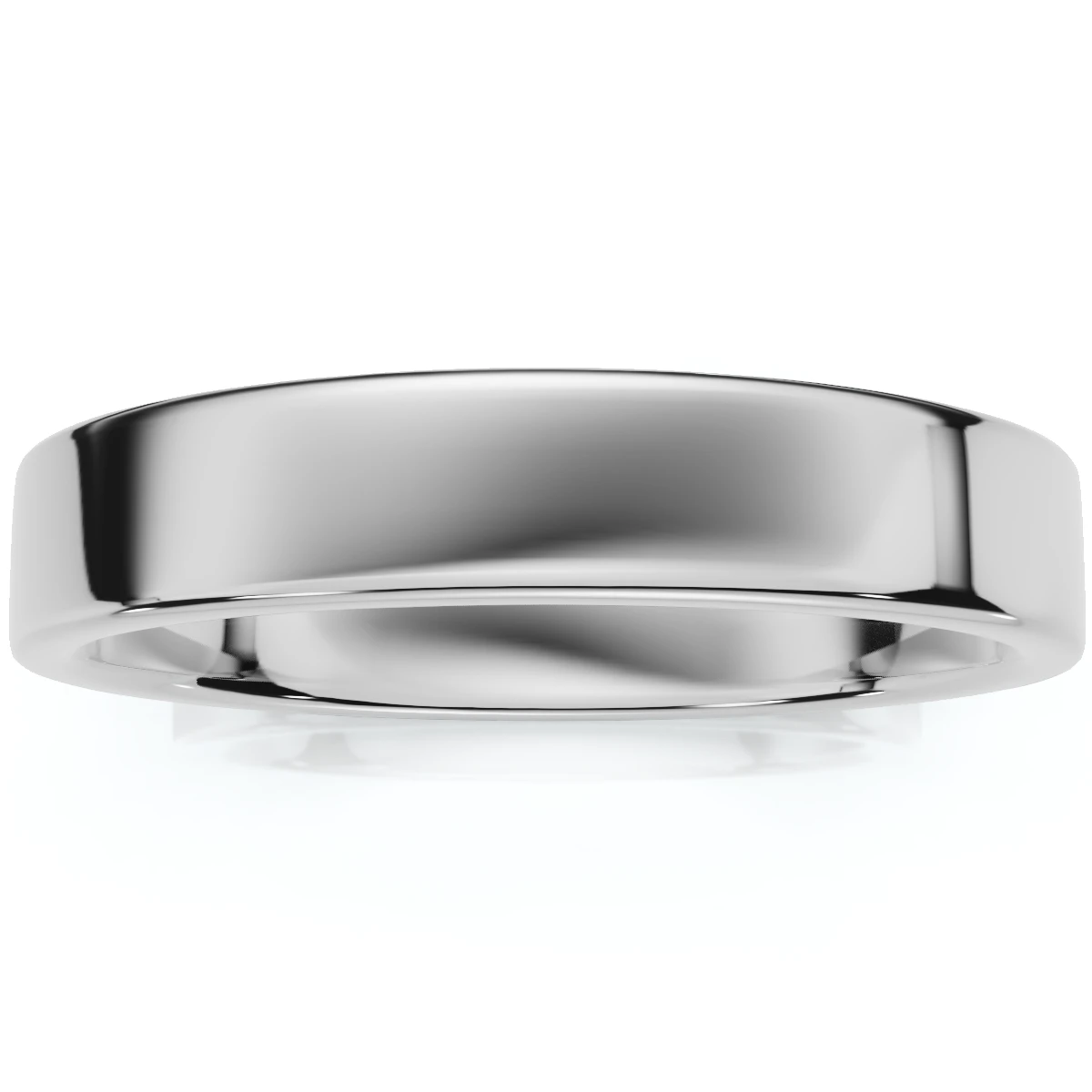 4mm Flat 950 Platinum Comfort Fit Wedding Band
