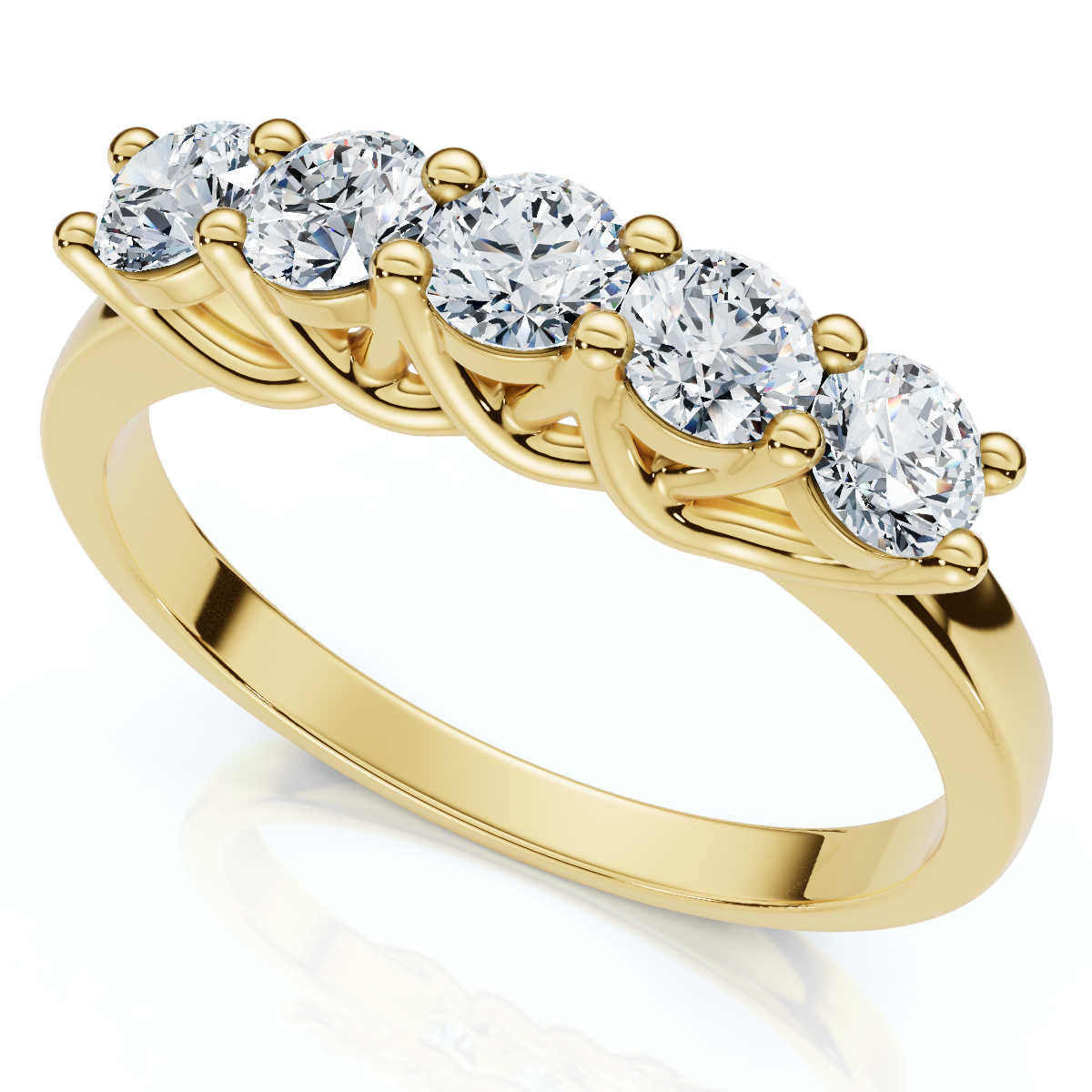Yellow Gold 1/2ct 14K Diamond Wedding Guard Ring (G-H, I1)
