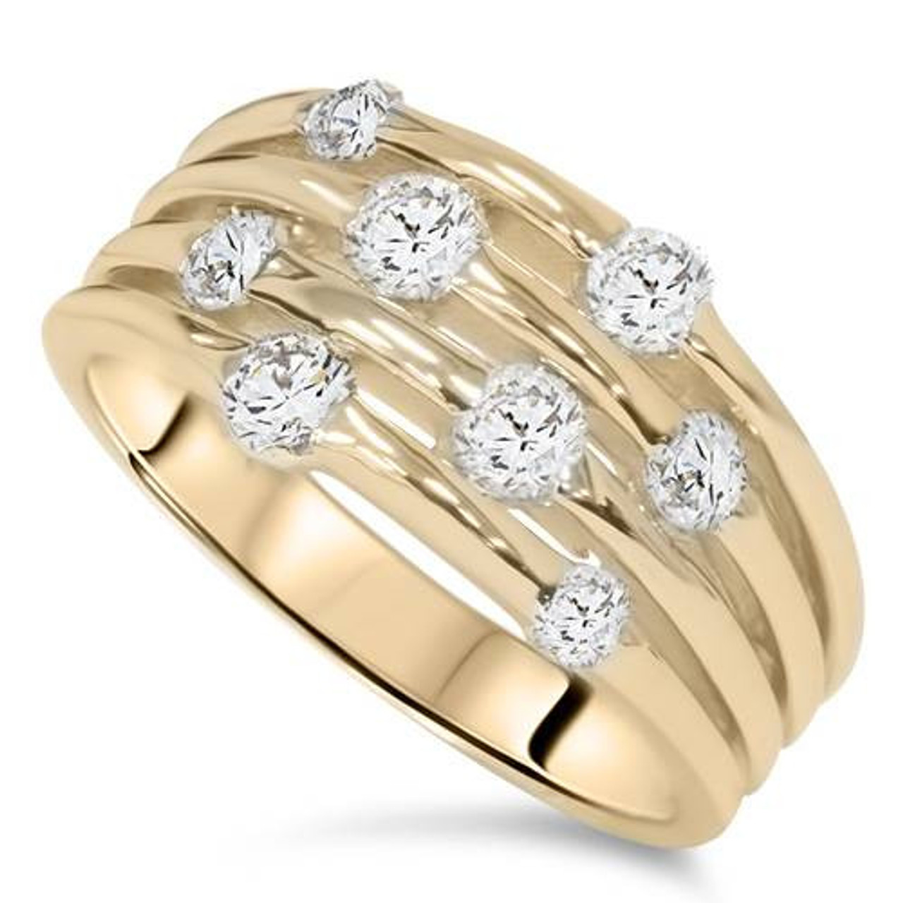 Simon G Fashion Right Hand Ring In 18K Gold With Diamonds (Rose,White) |  Ballerina Jewelers