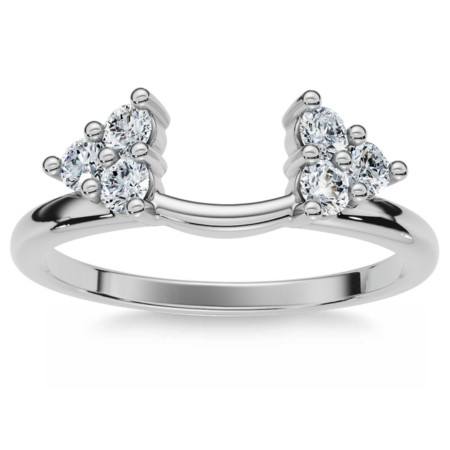 1/4ct Diamond Ring Enhancer Wedding Ring 14K White Gold (G-H, I1)