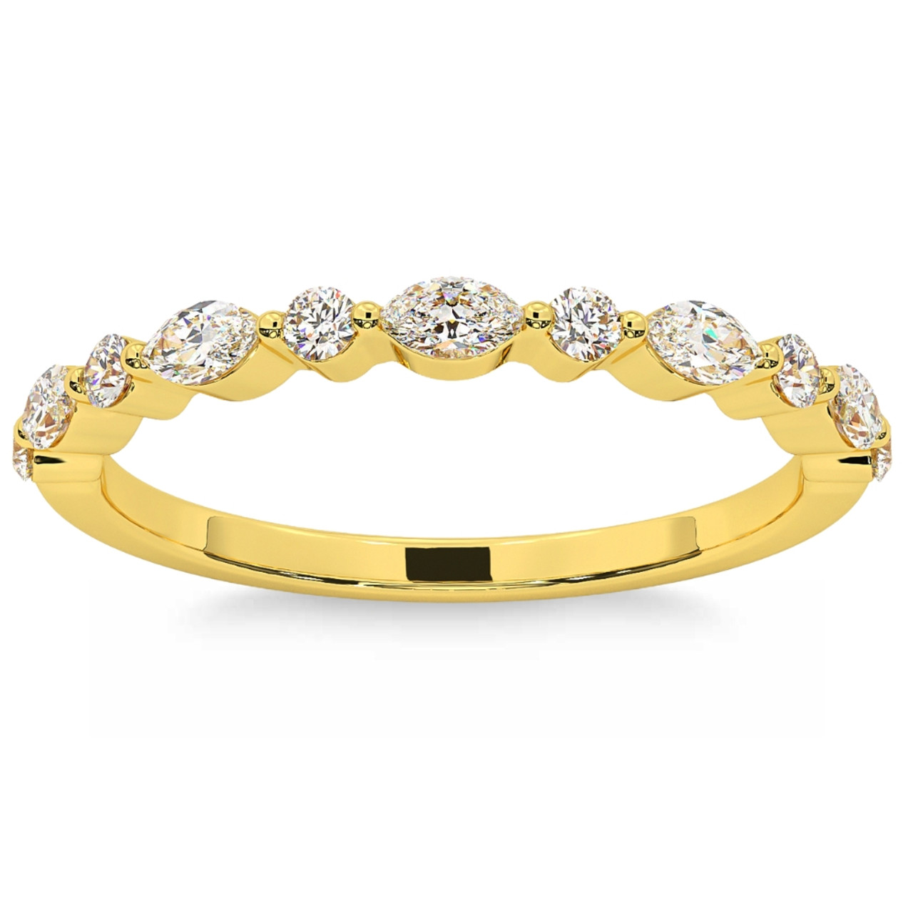 1/2Ct Marquise Cut Wedding Ring Anniversary Band 14k Gold Lab Grown (G-H, VS2-SI1) 1/2Ct Marquise Cut Wedding Ring Anniversary Band 14k Gold Lab Grown (G-H, VS2-SI1)