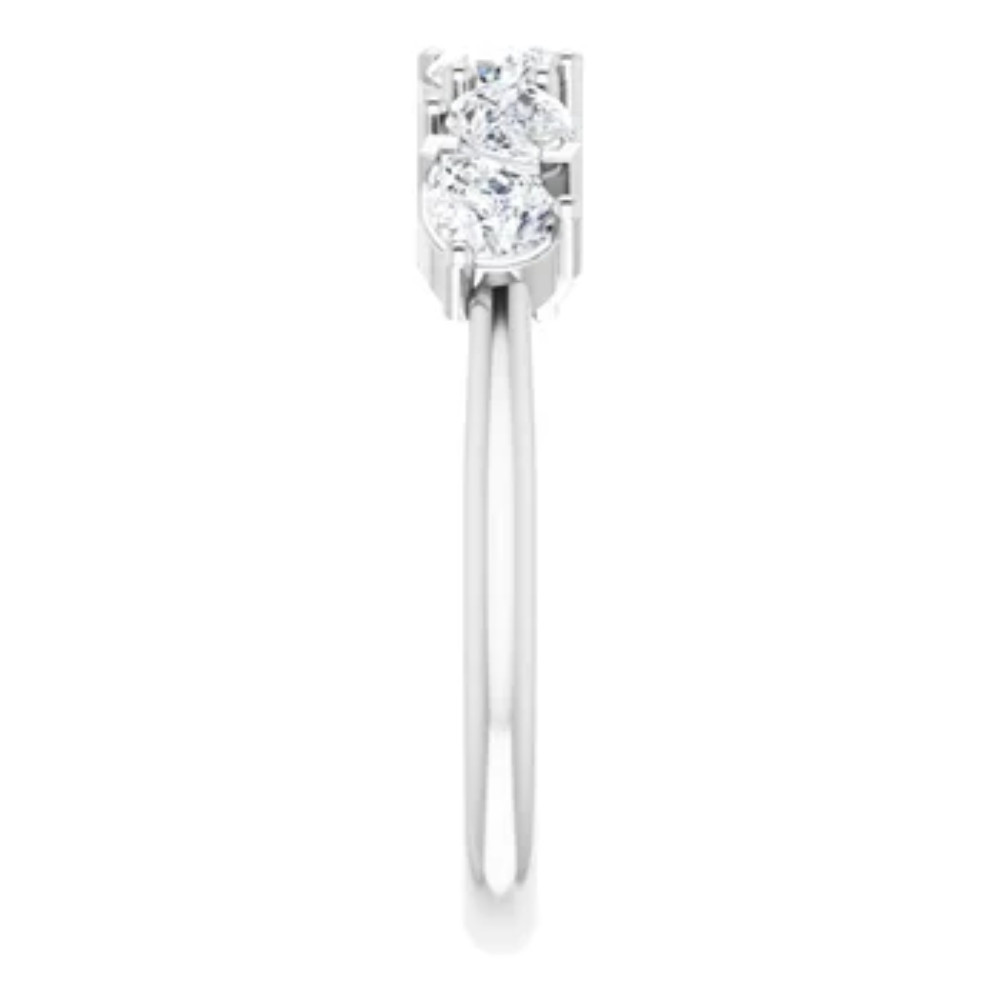 1 1/3CtPear Shaped Diamond Anniversary Band 14k Gold Lab Grown (G-H, VS2-SI1)