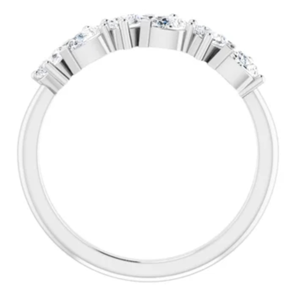 1 1/3CtPear Shaped Diamond Anniversary Band 14k Gold Lab Grown (G-H, VS2-SI1)