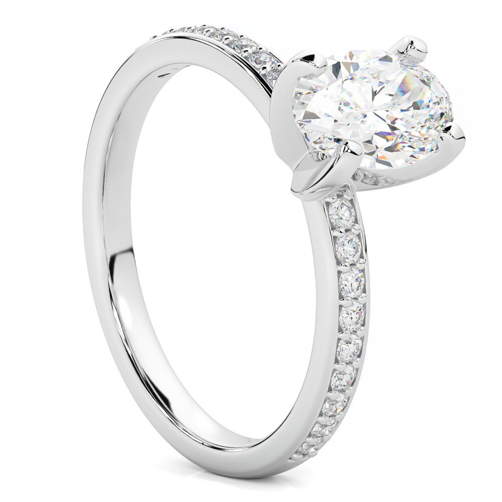 Certified 2 1/4Ct Oval Diamond Engagement Ring 14k Gold Lab Grown (G-H, VS2-SI1)