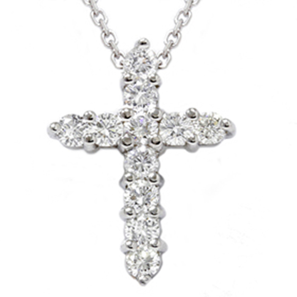 1ct Diamond Cross Pendant 