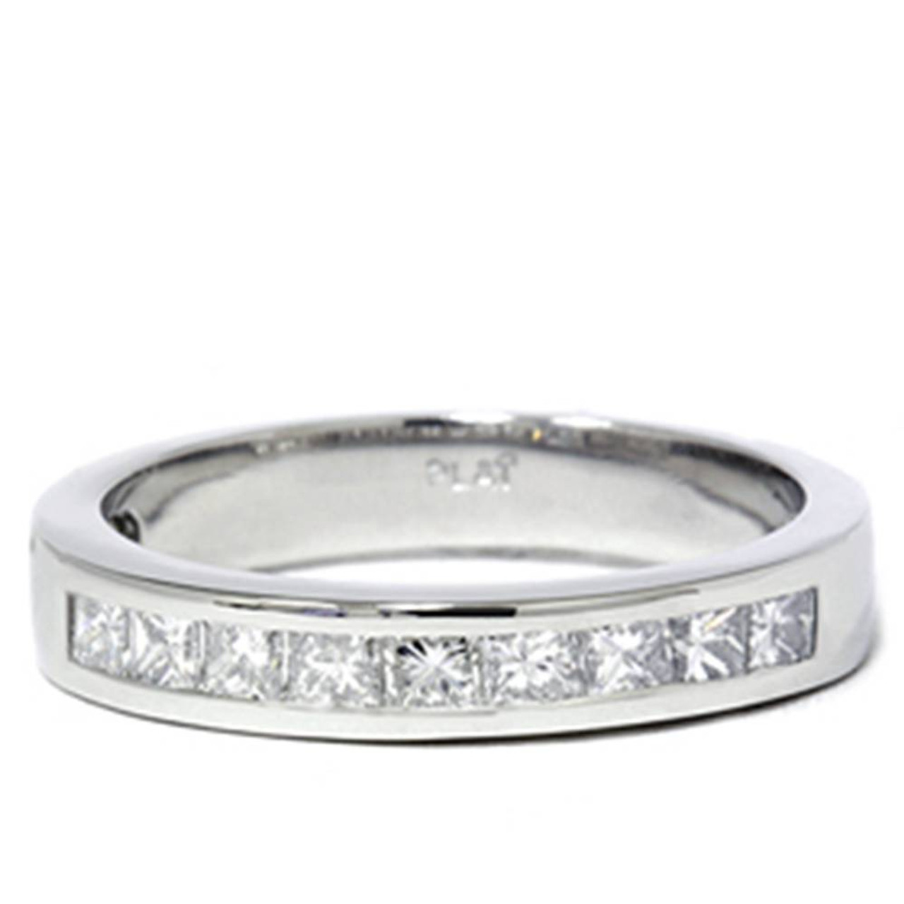 950 Platinum 5/8ct Princess Cut Diamond Wedding Ring