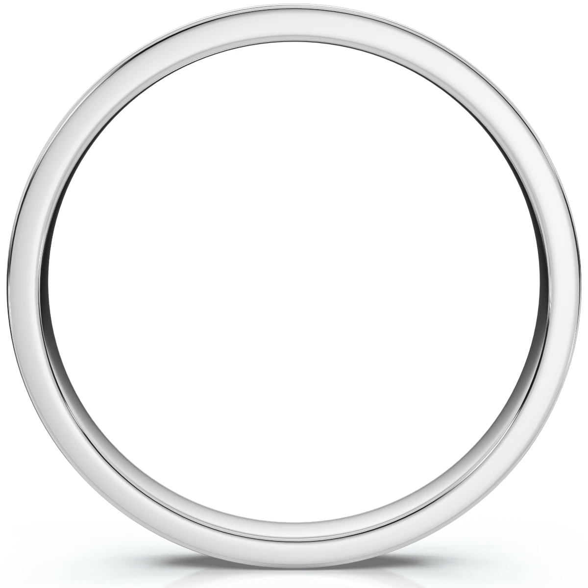 950 Platinum 2mm Flat Comfort Fit Wedding Band Ring