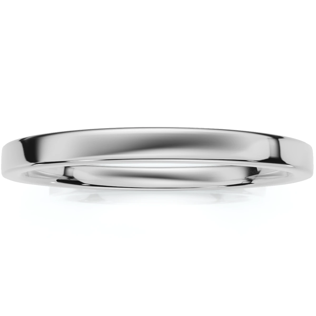 950 Platinum 2mm Flat Comfort Fit Wedding Band Ring
