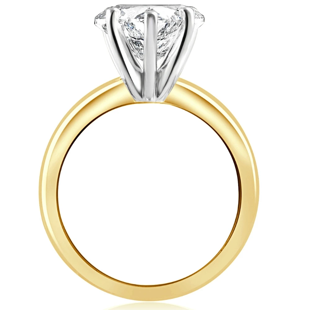 3Ct 14k Gold Certified Lab Grown Heart Cut Diamond Engagement Ring (G-H, VS2-SI1)