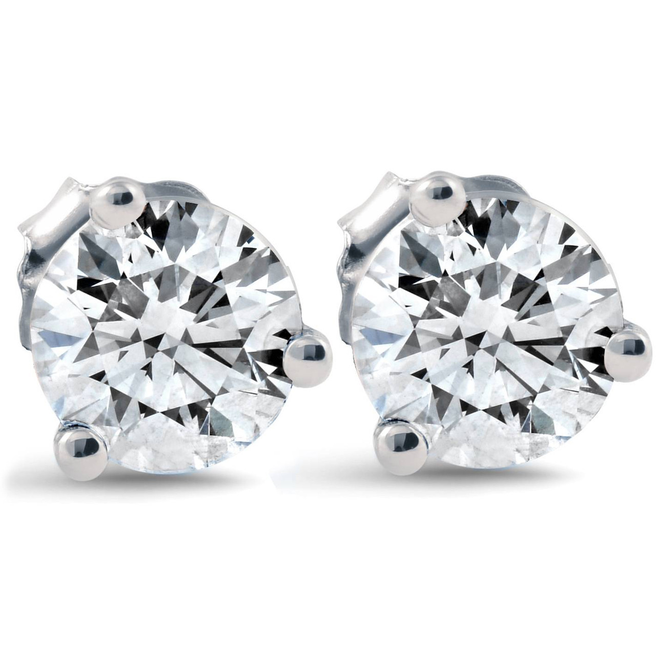 1 ct Round Diamond Studs 14k White Gold Clarity Enhanced (F-G, VS) 1 ct Round Diamond Studs 14k White Gold Clarity Enhanced (F-G, VS)