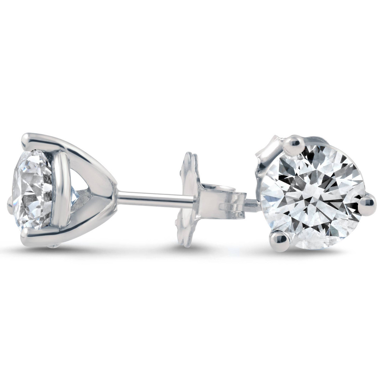 1 ct Round Diamond Studs 14k White Gold Clarity Enhanced (F-G, VS) 1 ct Round Diamond Studs 14k White Gold Clarity Enhanced (F-G, VS)
