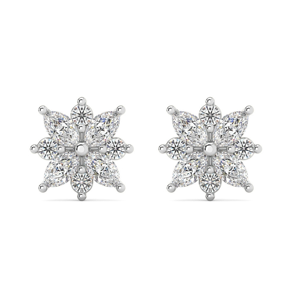 1/2Ct Marquise Star Diamond Earrings 14k Gold Earrings Lab Grown (F-G, VS)