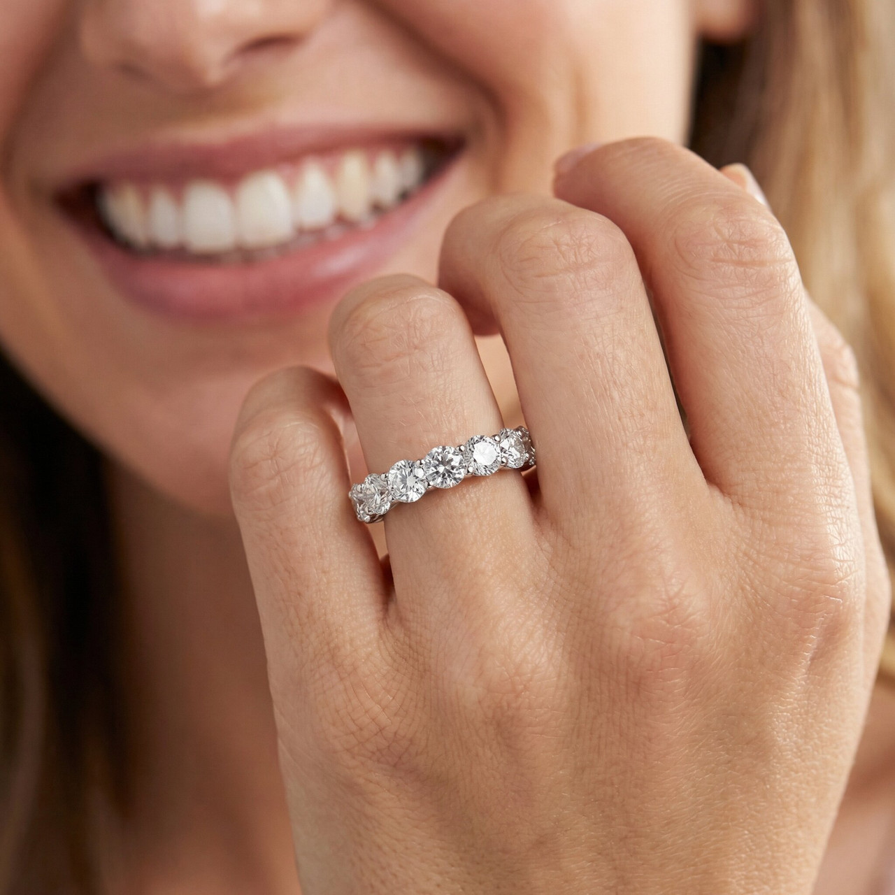 2 3/8ct Diamond Eternity Ring 14k White Gold (H-I, I2-I3)