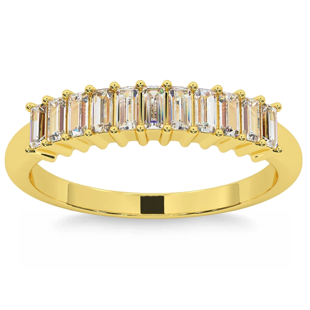 1/2Ct Baguette Diamond Wedding Anniversary Ring Stackable Band Gold Lab Grown (F-G, VS)