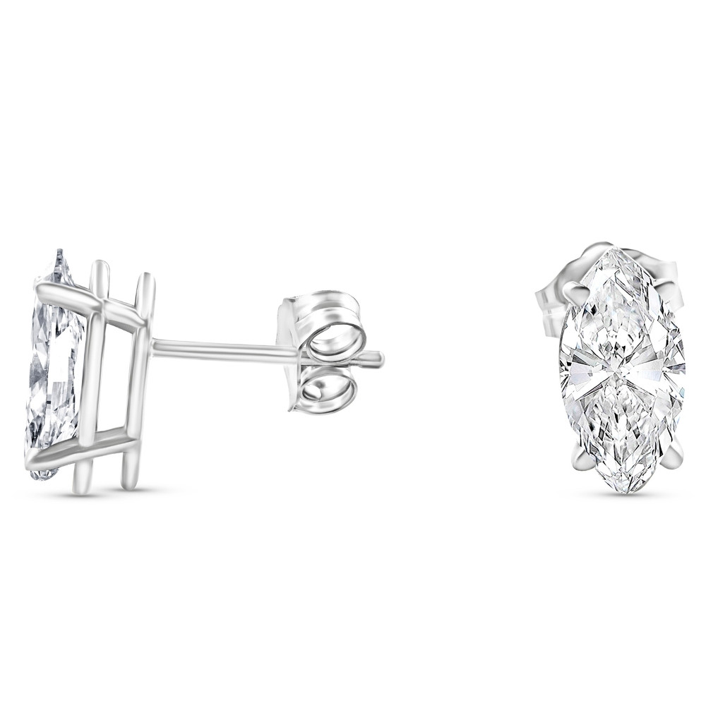 .50 - 4.00 Ct TW Marquise Diamond Studs in 14k Gold Lab Grown Earrings (G-H, VS)