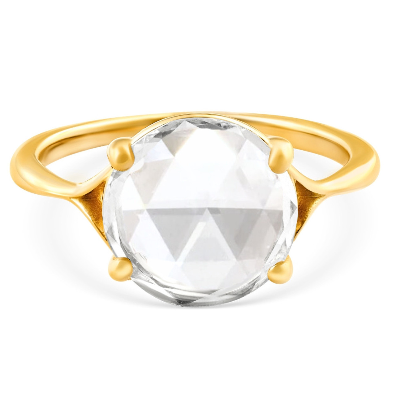 1 - 4Ct Rose Cut Solitaire Diamond Corset Engagement Ring 14k Gold Lab Grown (F-G, VS2-SI1) 1 - 4Ct Rose Cut Solitaire Diamond Corset Engagement Ring 14k Gold Lab Grown (F-G, VS2-SI1)
