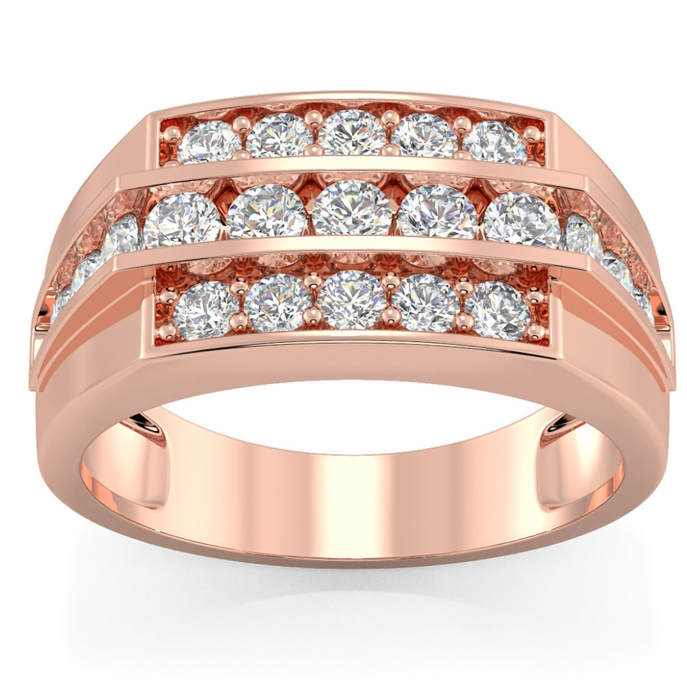 1 1/2Ct Men's Diamond Wedding Annivesary Ring Gold Lab Grown (F-G, VS)