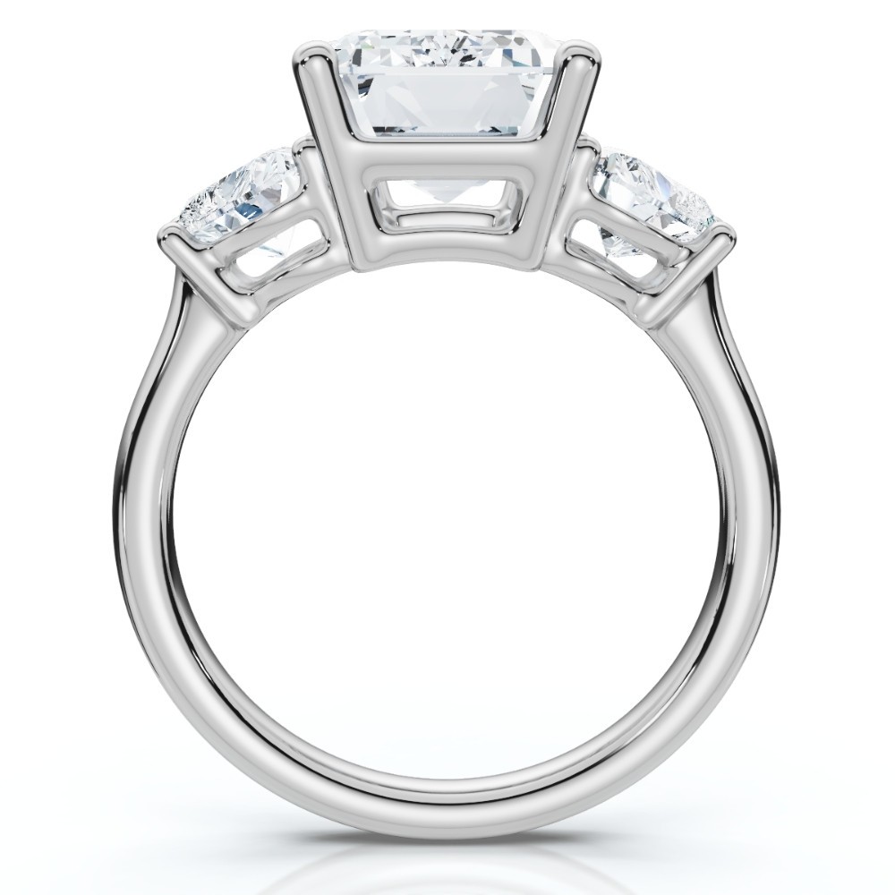 Certified 2.50 - 5.50Ct Emerald & Heart Shape Diamond Engagement Ring 14k Gold Lab Grown (G-H, VS2-SI1)