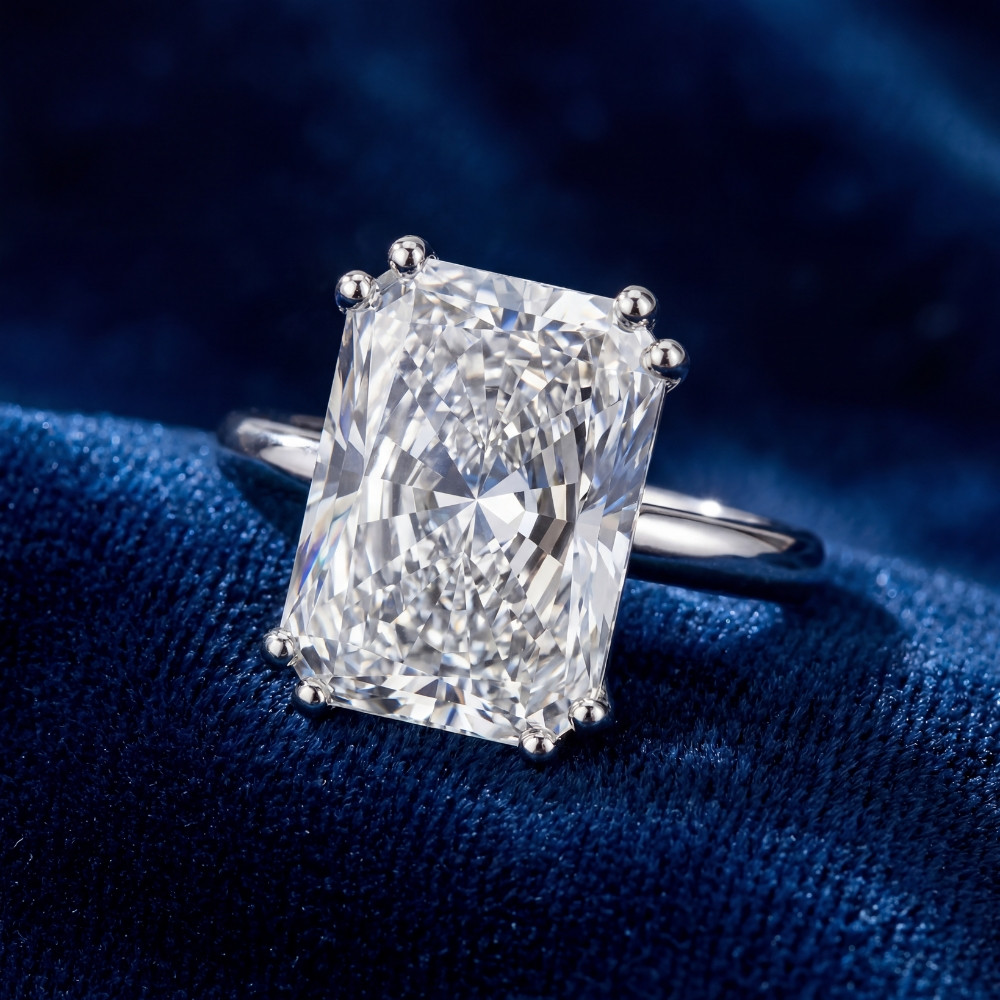 Certified 4.00Ct Radiant Cut Diamond Engagement Ring White Gold Lab Grown (G-H, VS)