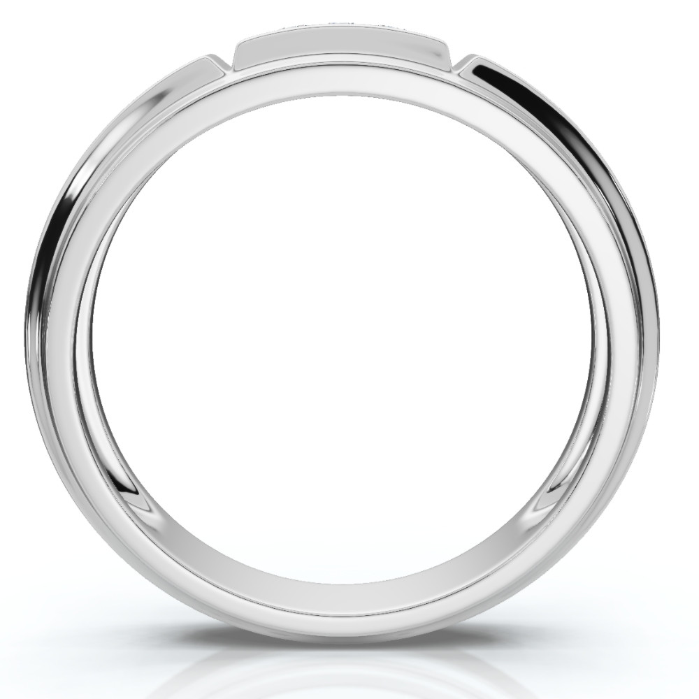 1/4Ct TW Round Diamond Men's Nine Stone Wedding Ring High Polished Band 10k Gold (G-H, I1)