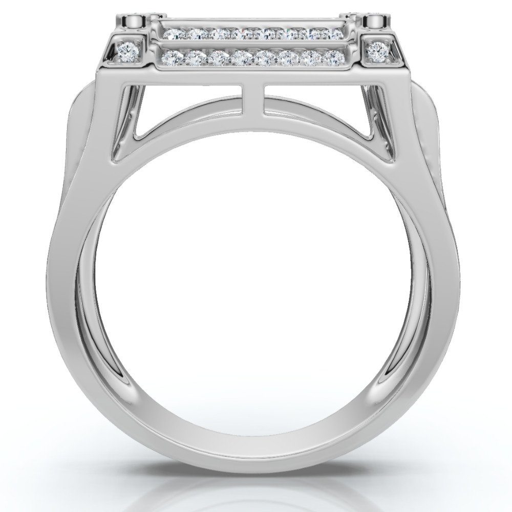 1 1/2 Ct Diamond Men's Multi-Cluster Wide Ring in White or Yellow Gold (I-J, I2-I3)