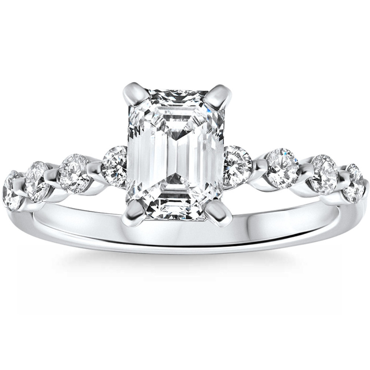 Certified 2 1/3Ct Emerald Cut Diamond Engagement Ring 14k Gold Lab Grown (F-G, VS2-SI1) Certified 2 1/3Ct Emerald Cut Diamond Engagement Ring 14k Gold Lab Grown (F-G, VS2-SI1)