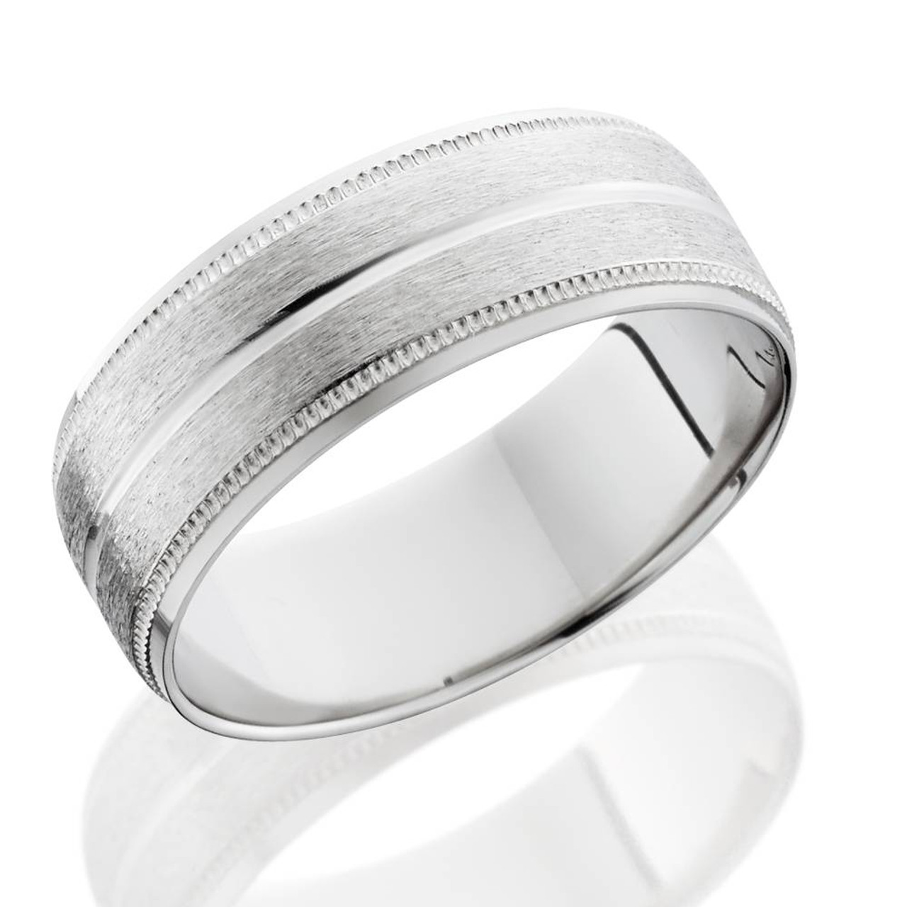 8mm platinum mens sales wedding band